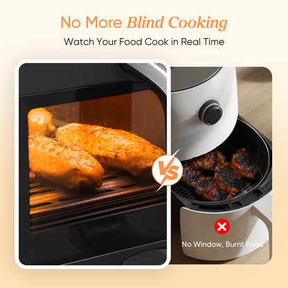 COSORI Dual Air Fryer, 8.5L Family Size, 8-In-1, Air Fry, Roast, Bake, Reheat, Dehydrate, Grill